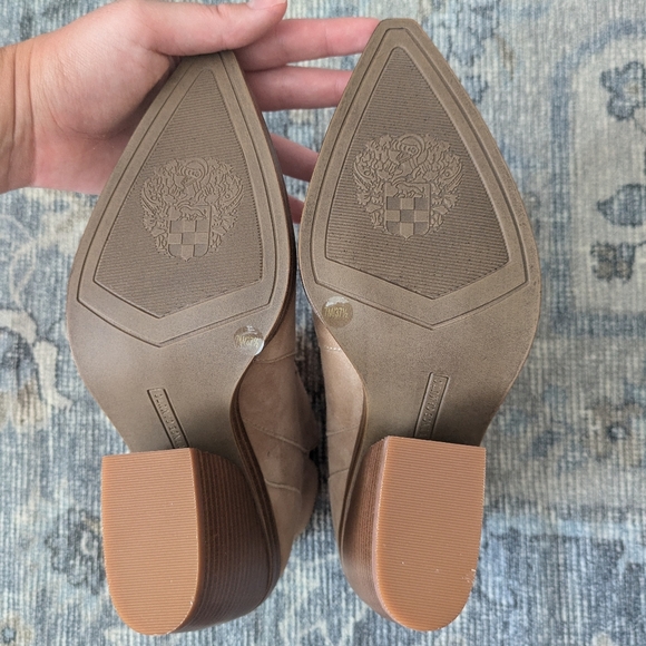 Vince Camuto Gradesha High Block Heel Booties in Tortilla - Picture 7 of 11